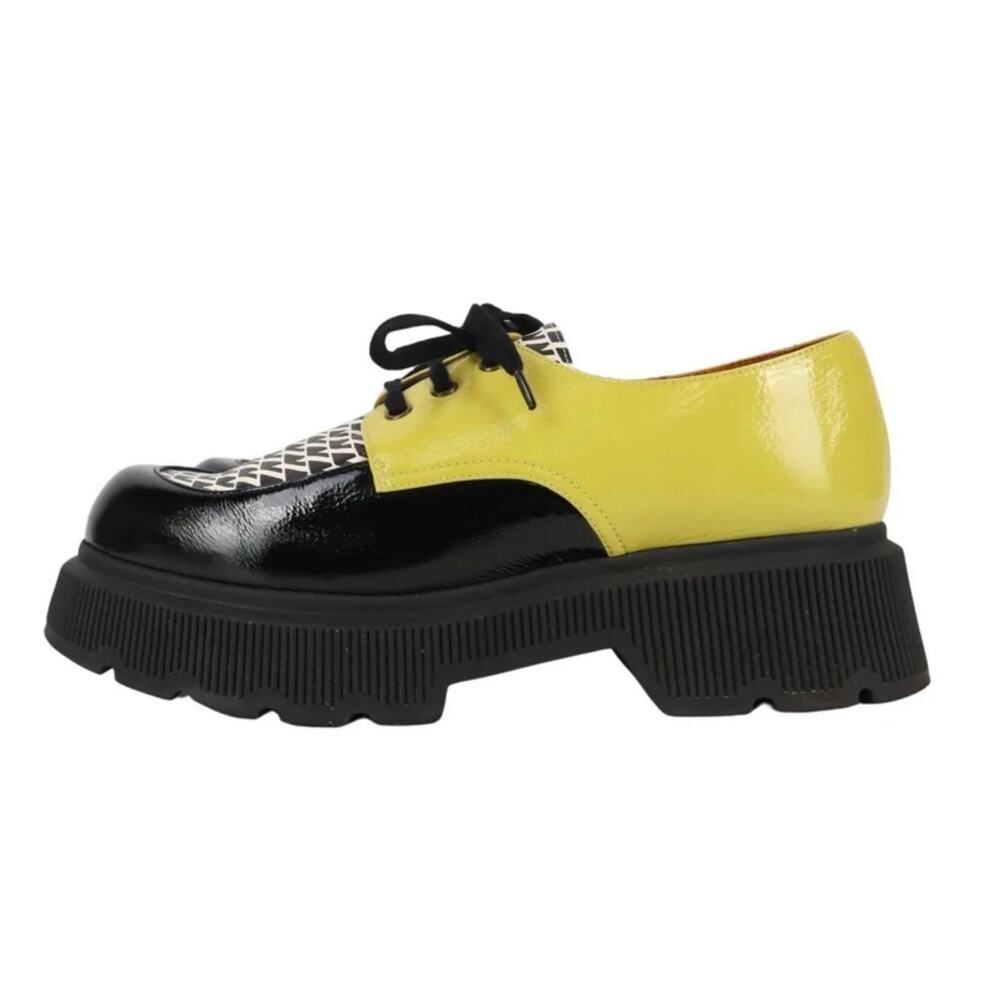 Chie Mihara Qamba Platform Oxford Shoes Womens EU 39 US 9 Lace Up Lug Sole - Picture 3 of 12